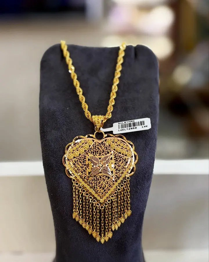 14 Ayar Altın Otantik Kalp Kolye Ucu