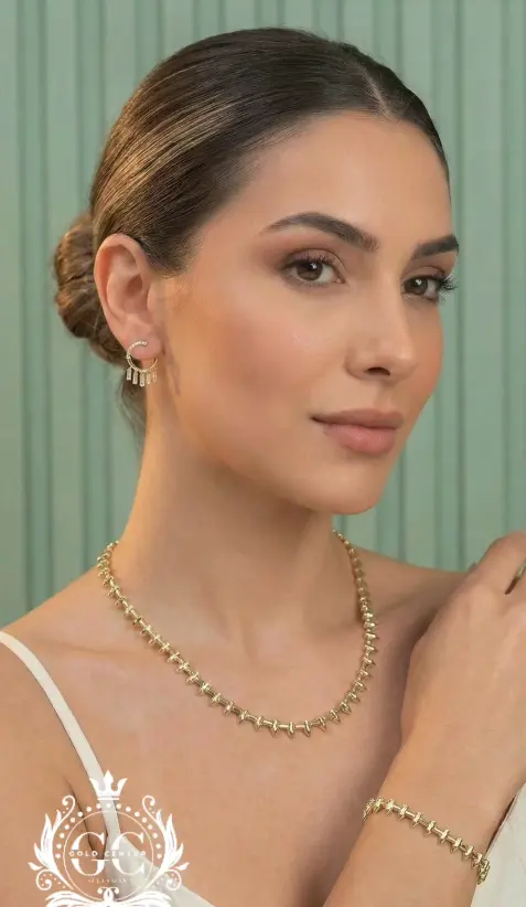 Sivri Uçlu Altın Spike Takı Seti - Karşıyaka İzmir Kuyumcu Gold Center Süleyman Pırlanta