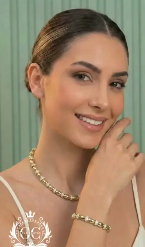 Bombeli Altın ve Zirkon Taşlı Takı Seti - Karşıyaka İzmir Kuyumcu Gold Center Süleyman Pırlanta