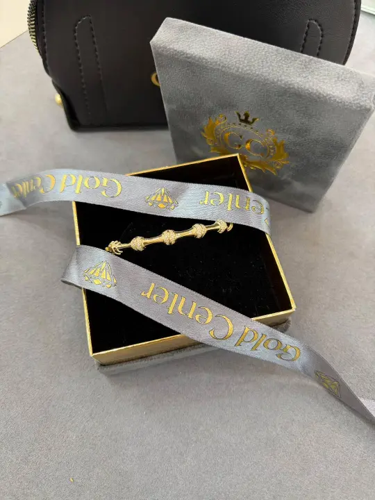 Pırlanta Taşlı İnce Altın Bilezik