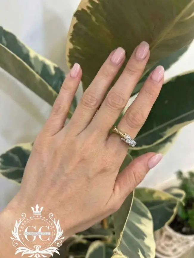 Kürek Tasarımlı Pırlanta Taşlı Altın Yüzük - Karşıyaka İzmir Kuyumcu Gold Center Süleyman Pırlanta