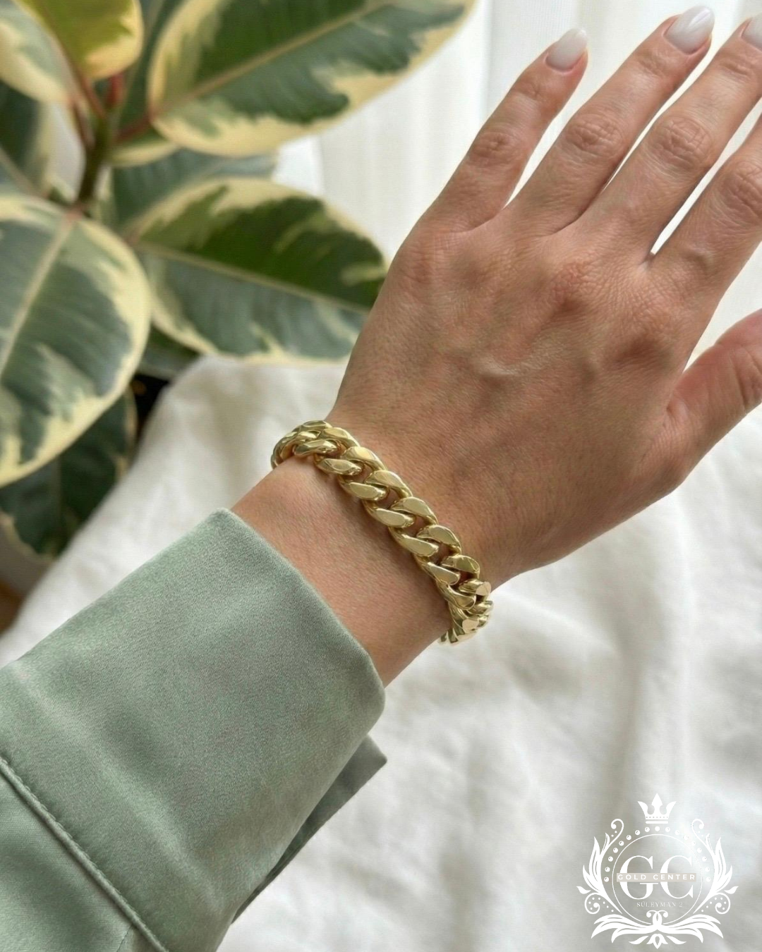 Kalın Sarı Altın Gurmet Zincir Bileklik - Karşıyaka İzmir Kuyumcu Gold Center Süleyman Pırlanta