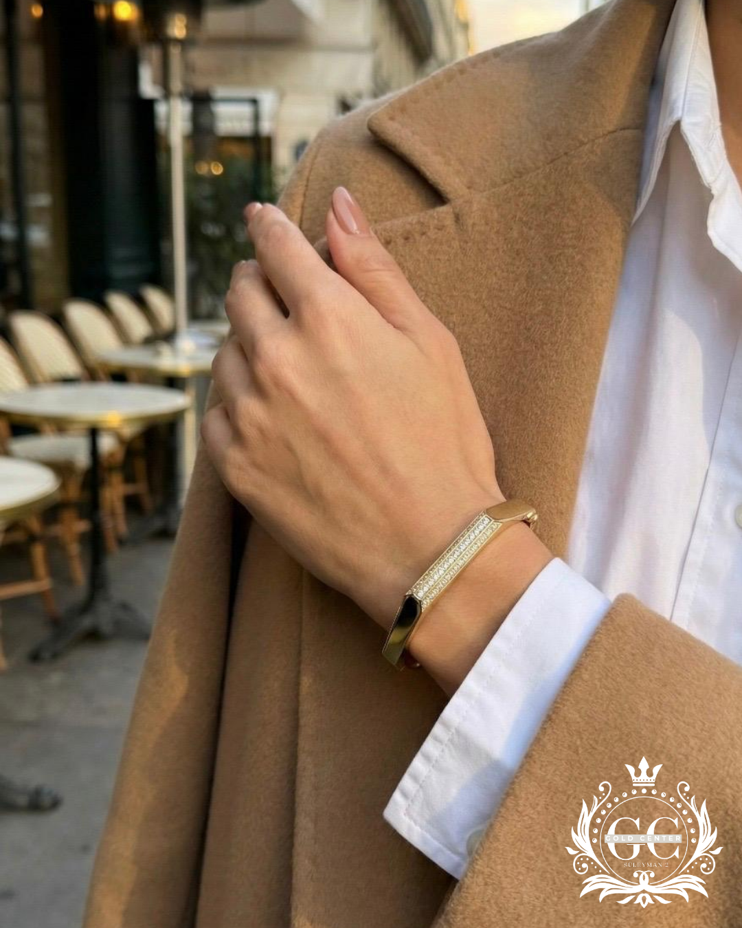 Pırlantalı Altın Kelepçe Bileklik - Karşıyaka İzmir Kuyumcu Gold Center Süleyman Pırlanta